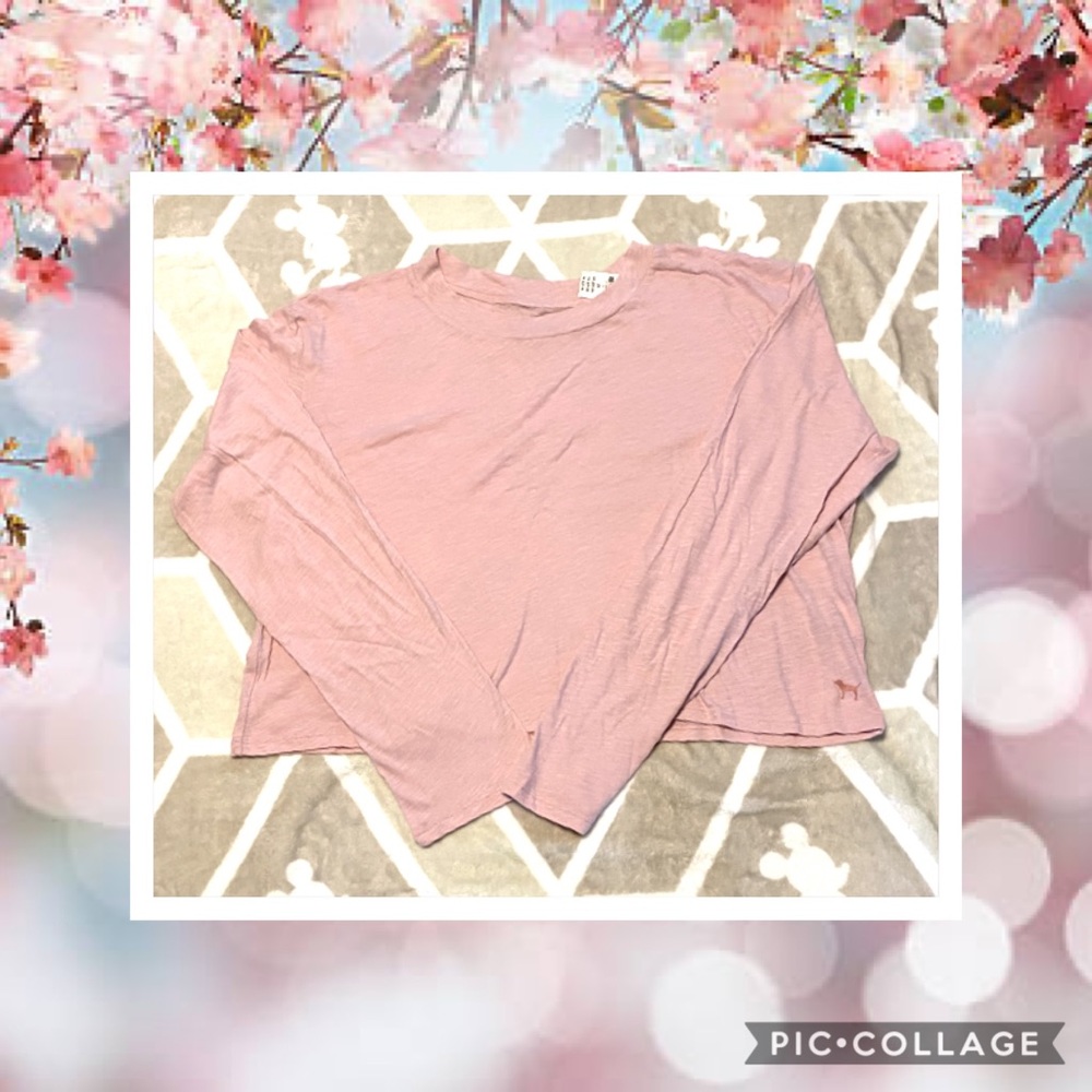 Victoria’s Secret PINK crop long sleeve tee